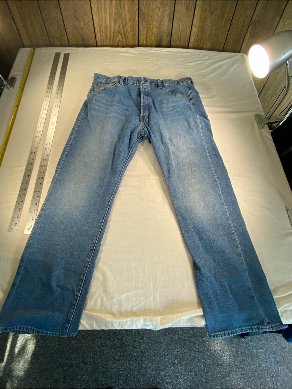 Levi 501 Button Fly Men’s 38 x 30 Blue Jeans pants denim